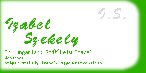 izabel szekely business card